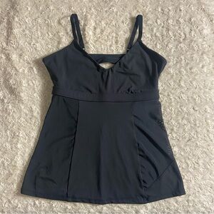 Fabletics x Demi Lovato Lanelle Performance Tank Black All-Way Stretch S Small